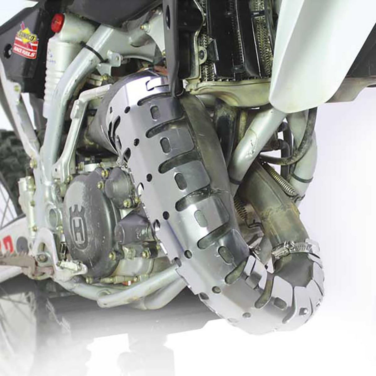 DRC 2 Stroke Universal Ex-Pipe Guard Ti-Co