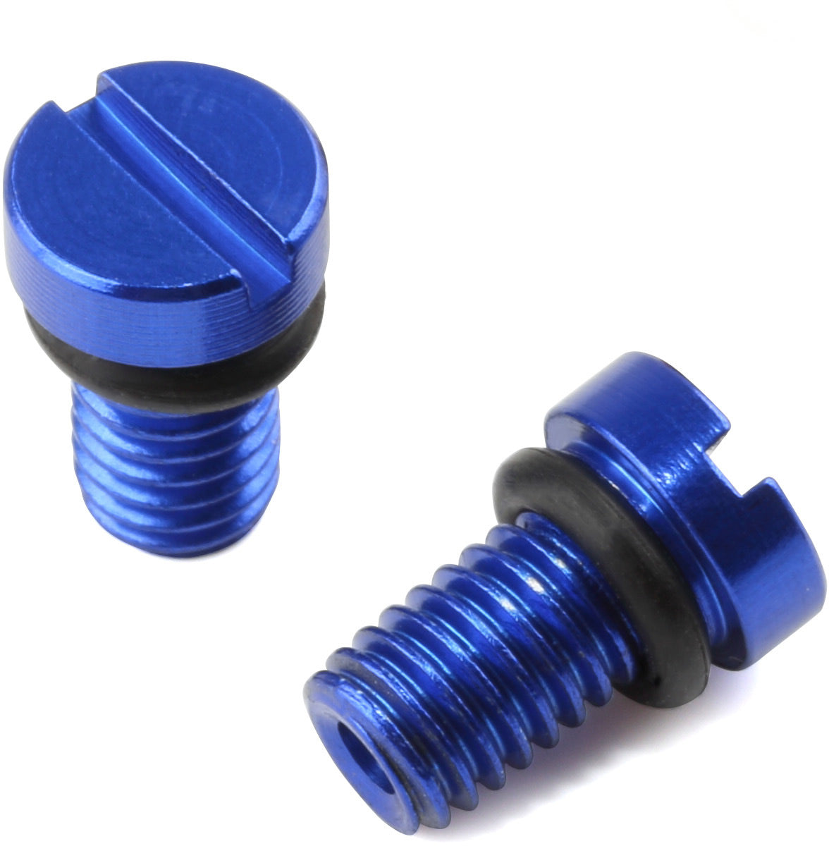Fork Air Valve Cap Screw KYB/SHOWA Blue 2pcs