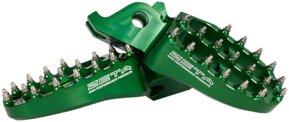 Aluminum FootPegs KX250F/450F 09-22 Green