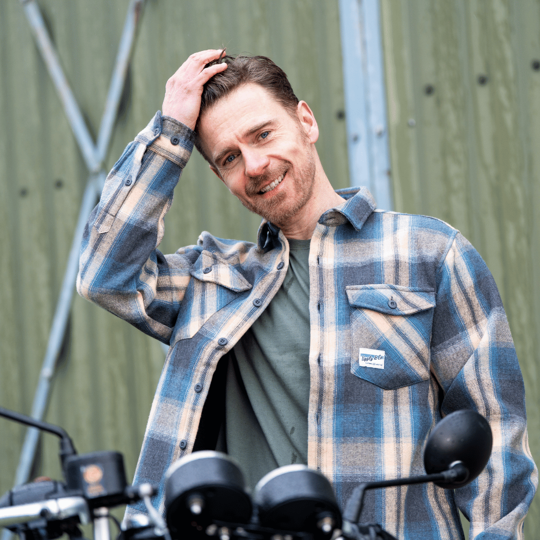 Denim Green & Cream Flannel Shirt