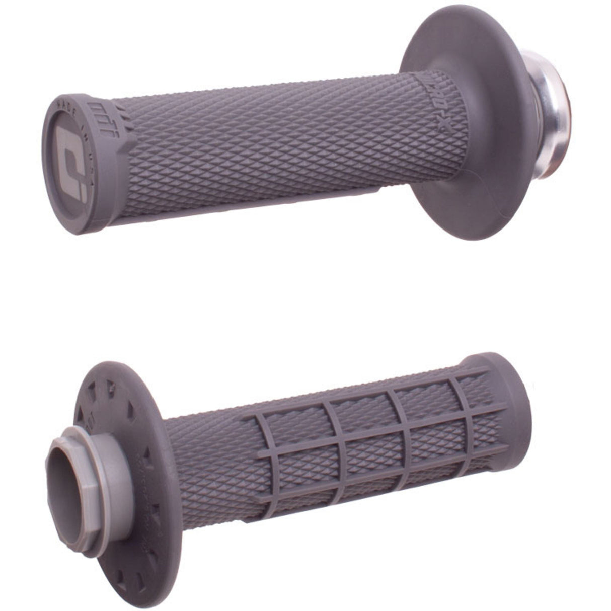 ODI Micro-X Half Waffle MX Lock-On Grip Set Graphite (50/65cc MINI GRIPS)