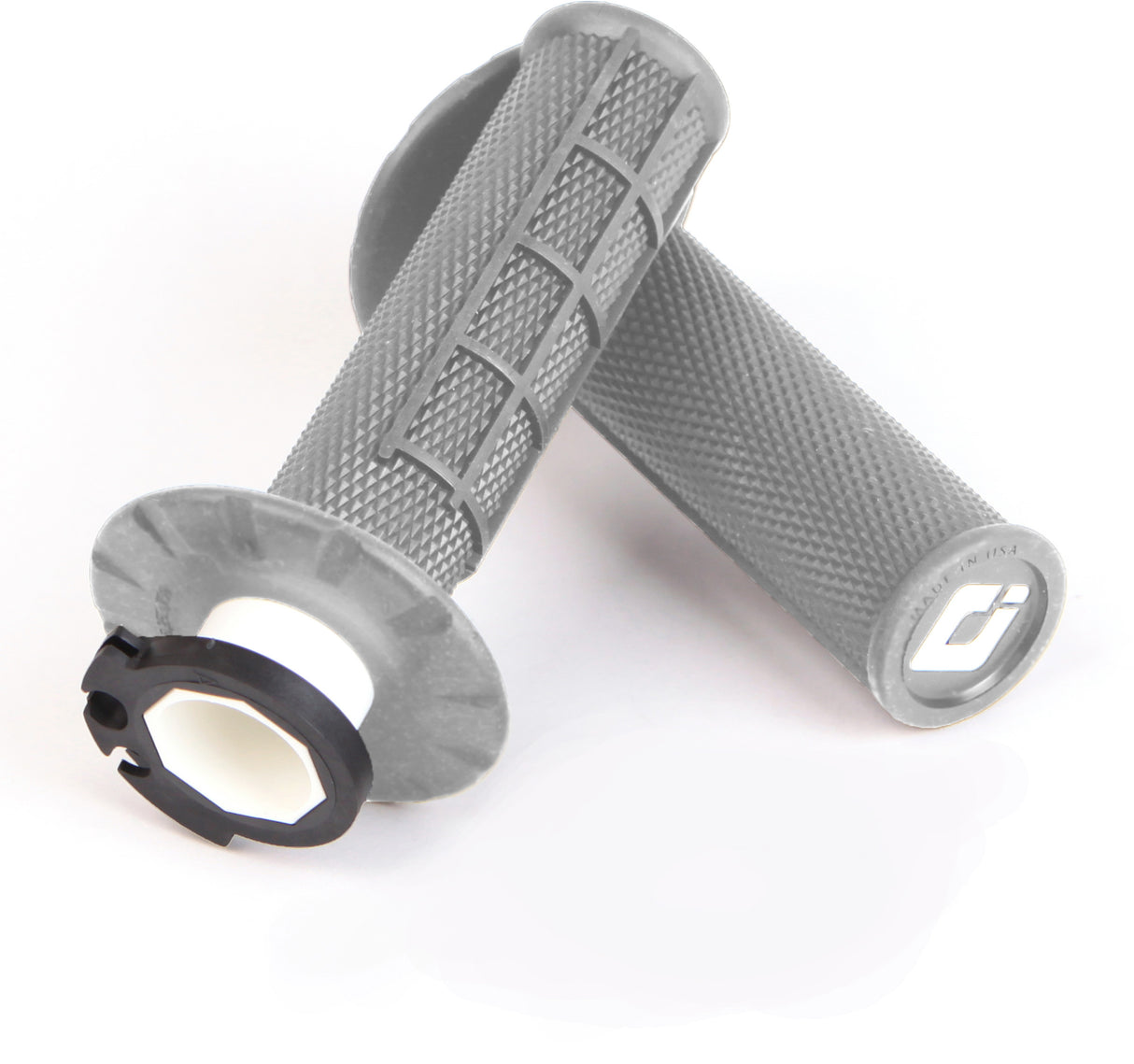 ODI HALF WAFFLE MX LOCK-ON GRIP SET GREY