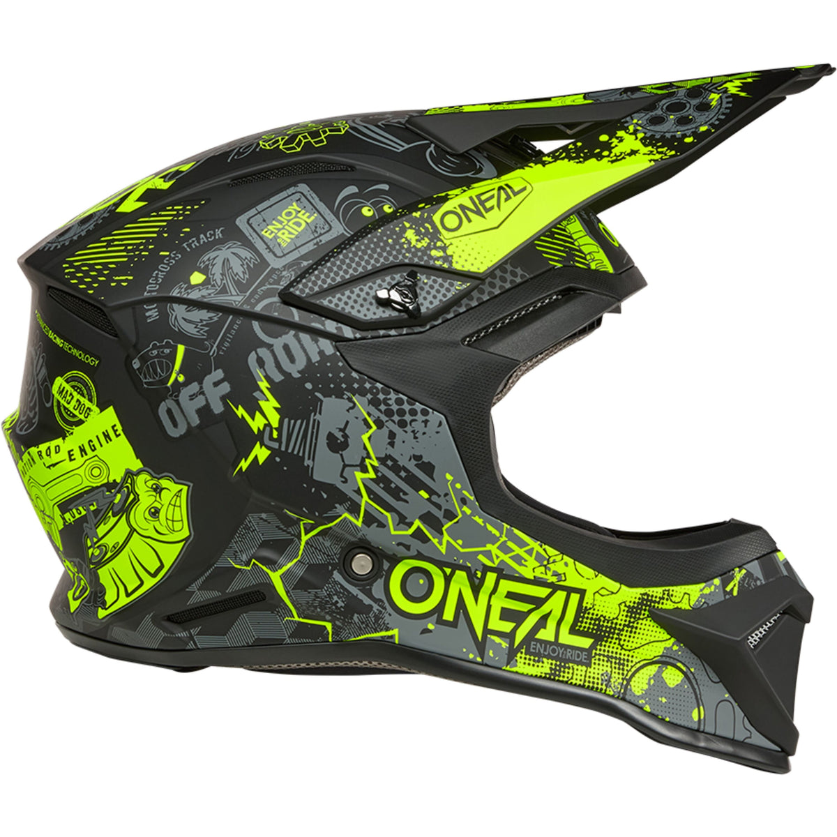 1SRS Helmet VIBRANT V.26 black/neon yellow
