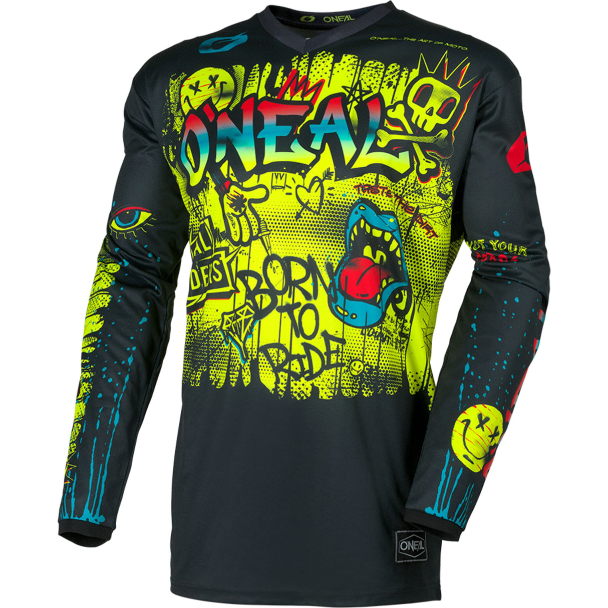 O'Neal ELEMENT Youth Jersey RANCID black/neon yellow