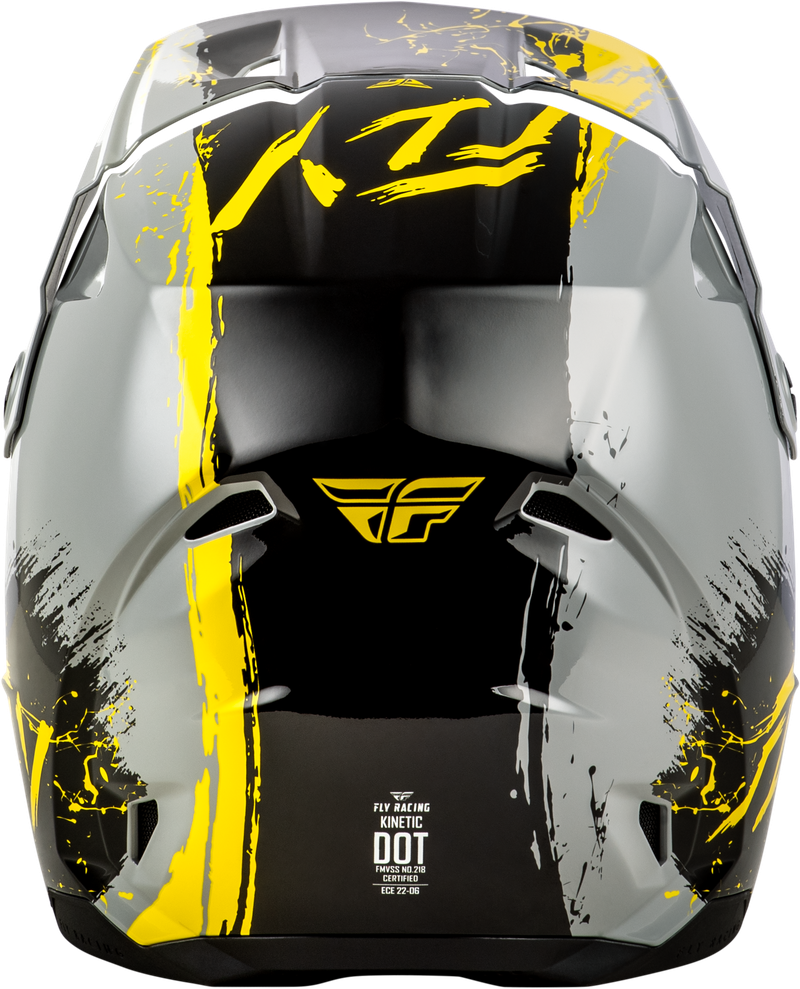 Kinetic Youth Drip Helmet - Grey/Black/Yellow
