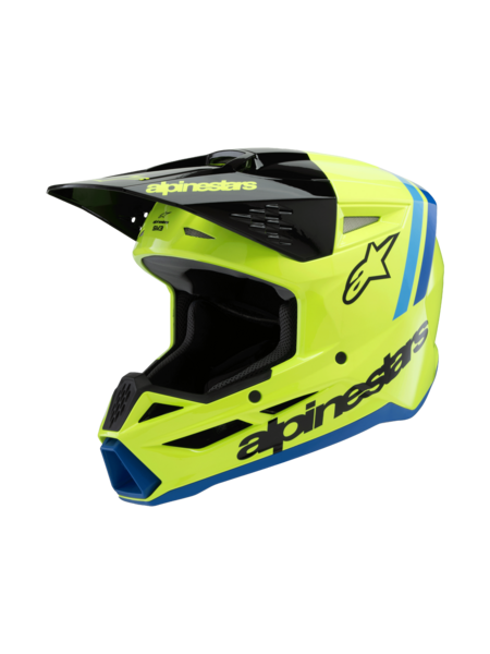SM3 YOUTH RADIUM HELMET ECE06 - YLW FL BLK BL G