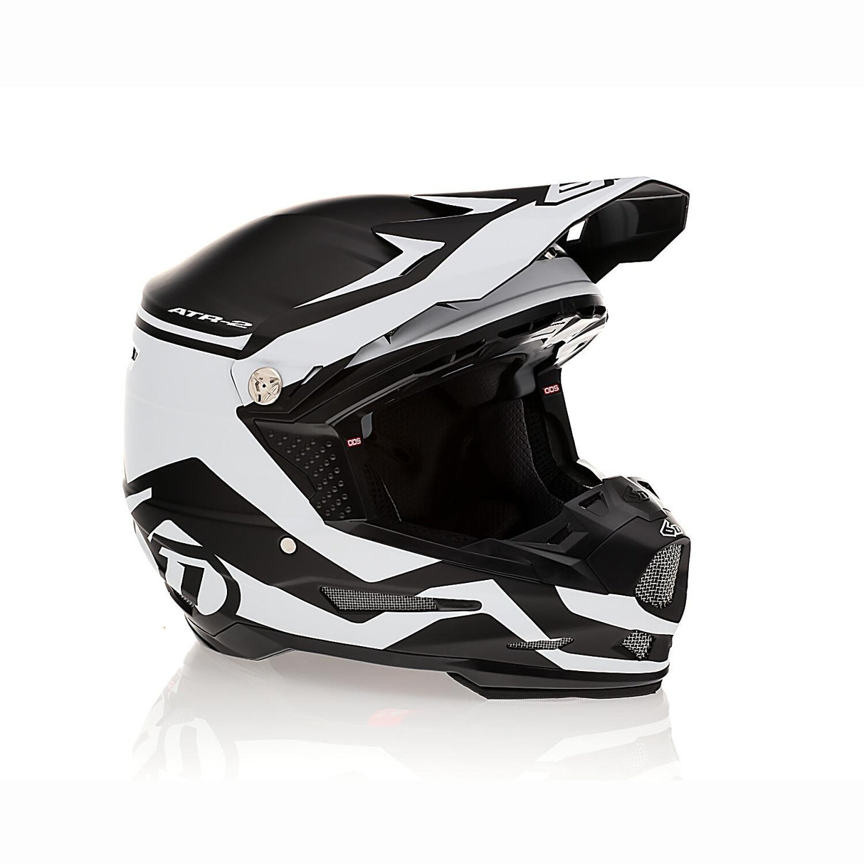 White ATR-2 Drive helmet with sleek aerodynamic design and advanced safety features.