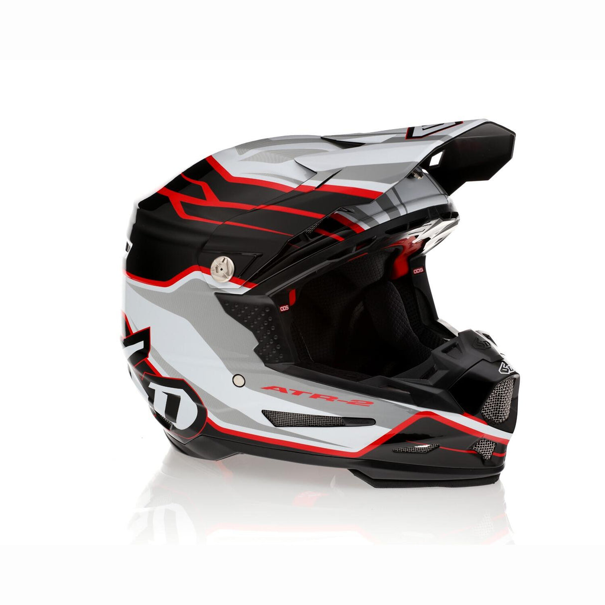 White and Red ATR-2 Phase Helmet with sleek design and advanced safety features