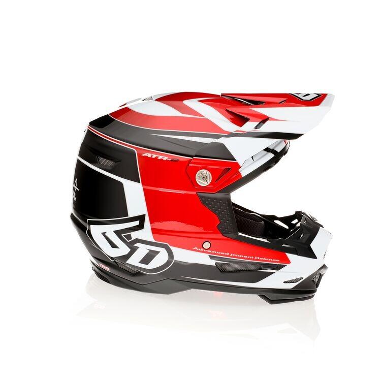 Red ATR-2 Impact helmet with advanced safety features and sleek design.