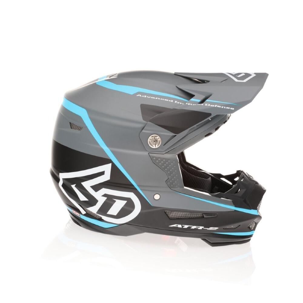 ATR-2 Alpha helmet in cyan color with advanced safety features and sleek design.