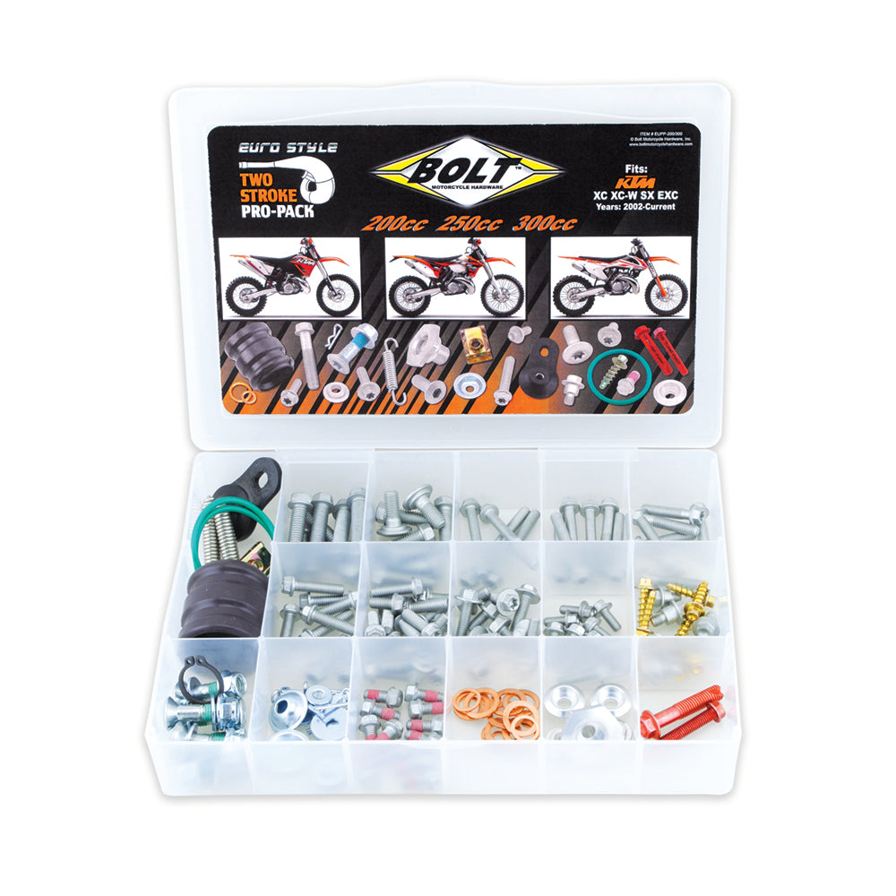 Pro Pack Fastener Kit Euro Style 2T Sx/Exc 200-300 00-22