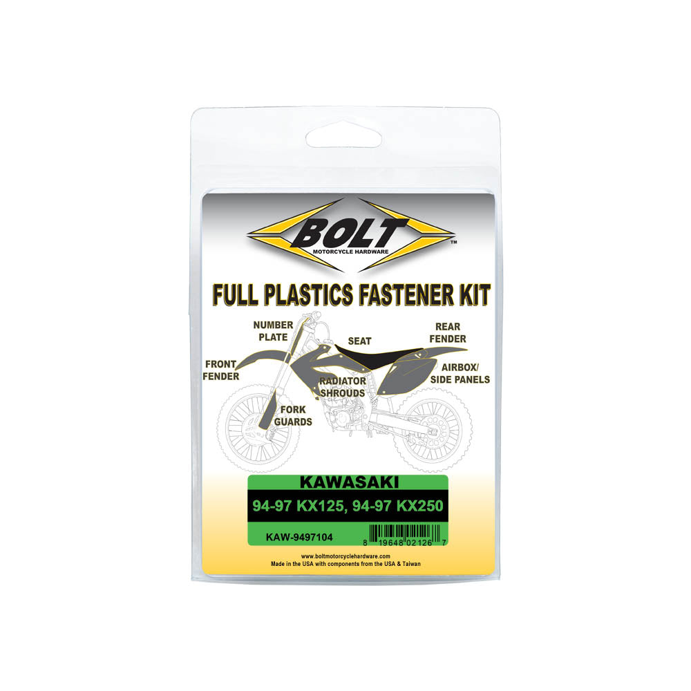 Plastic Fastener Kit Kawasaki Kx125-250 94-97