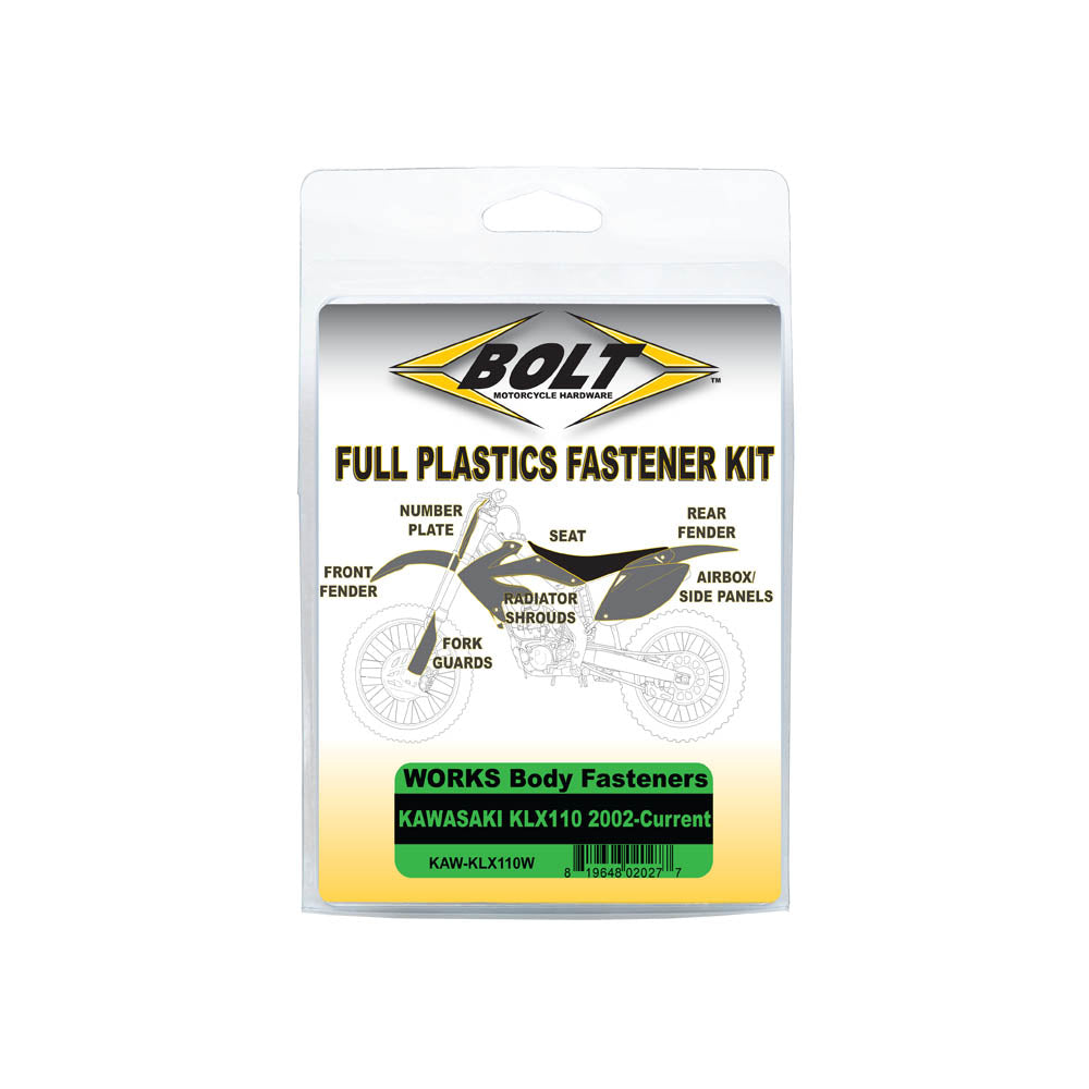 Plastic Fastener Kit Kawasaki Klx110 02-23