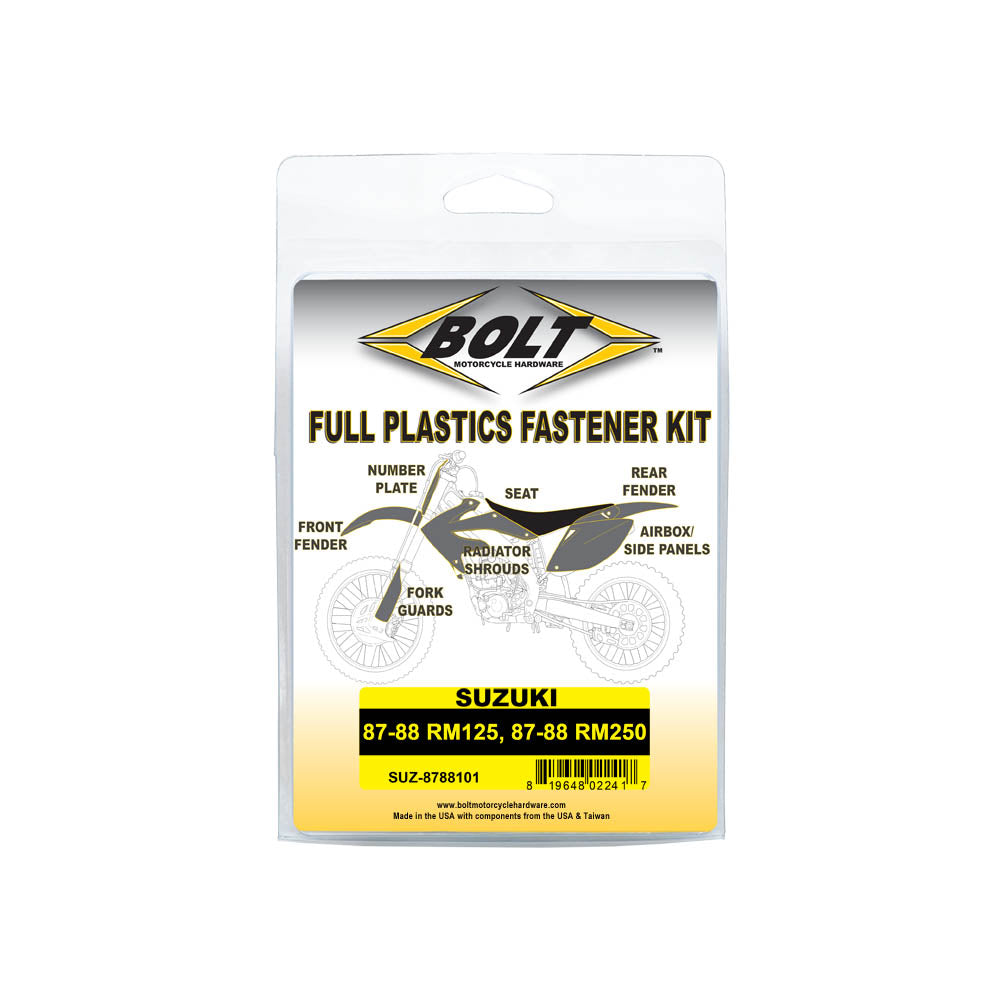 Plastic Fastener Kit Suzuki Rm125-250 87-88