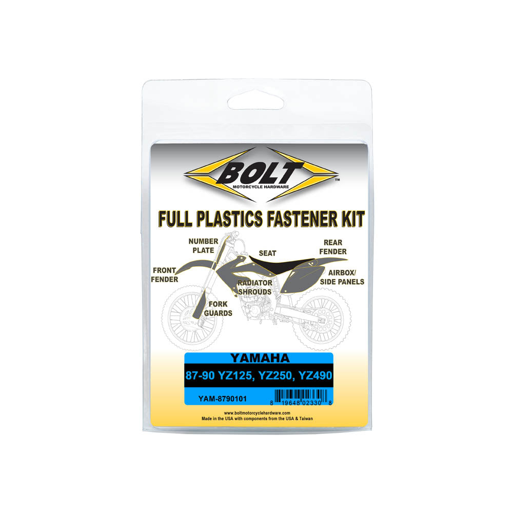 Plastic Fastener Kit Yamaha Yz125/250/490 87-90