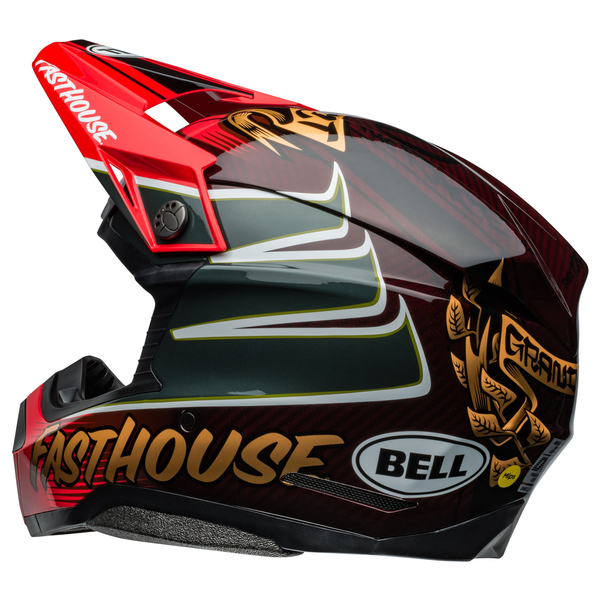 BELL MX 2024 MOTO-10 SPHERICAL MIPS ADULT DITD 24 RED GOLD HELMET