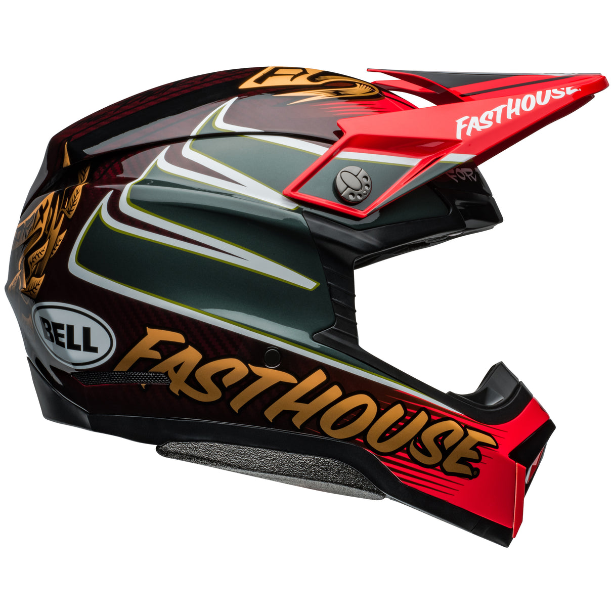 BELL MX 2024 MOTO-10 SPHERICAL MIPS ADULT DITD 24 RED GOLD HELMET