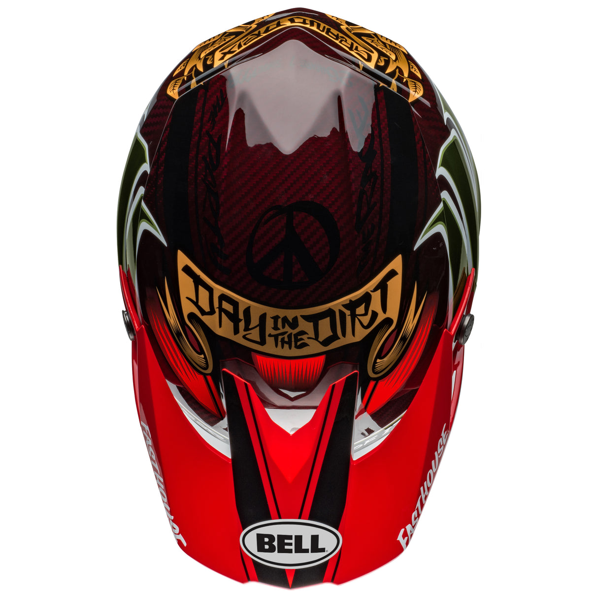 BELL MX 2024 MOTO-10 SPHERICAL MIPS ADULT DITD 24 RED GOLD HELMET