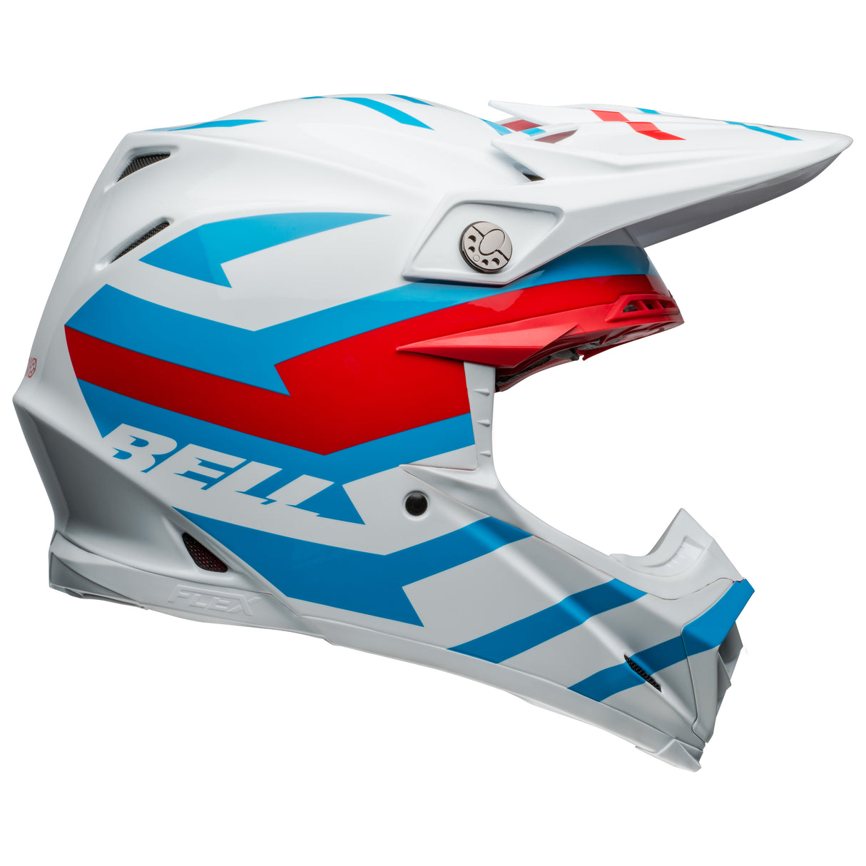 BELL MX 2024 MOTO-9S FLEX ADULT BANSHEE WHITE RED HELMET