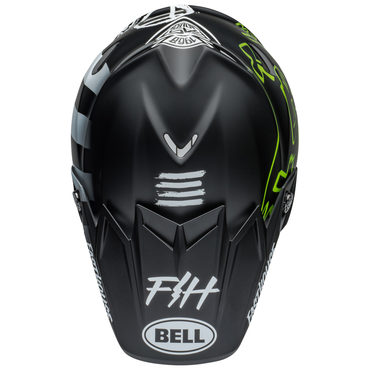 Bell MX 2025 Moto-9S Flex Adult Helmet (Fasthouse MC Black/Yellow)