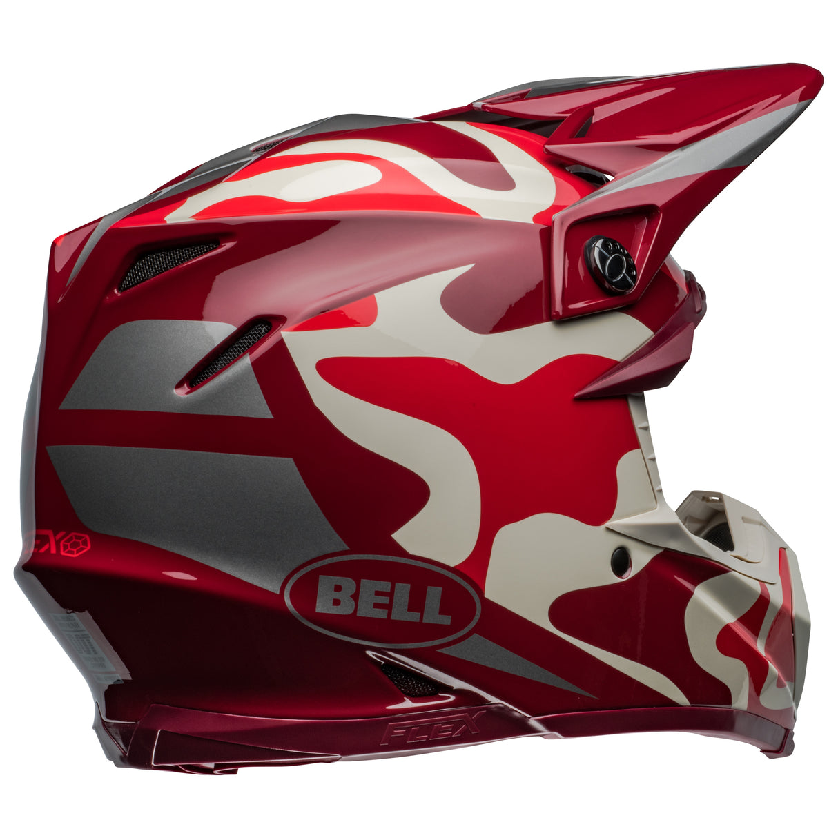 BELL MX 2024 MOTO-9S FLEX ADULT FERRANDIS MERCHANT RED SILVER HELMET