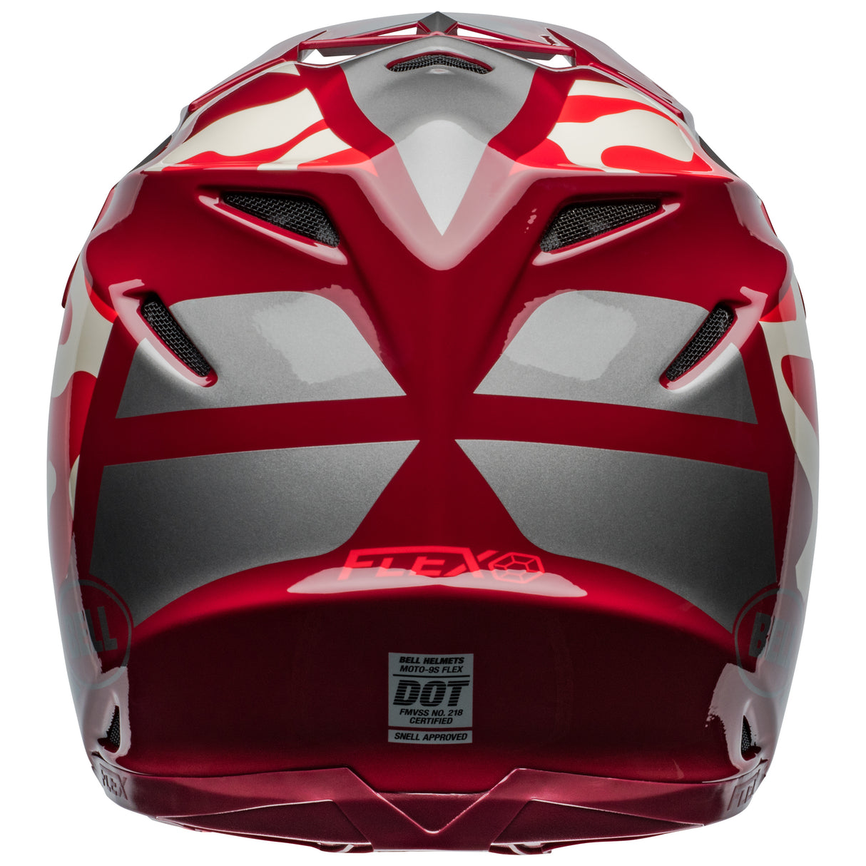 BELL MX 2024 MOTO-9S FLEX ADULT FERRANDIS MERCHANT RED SILVER HELMET