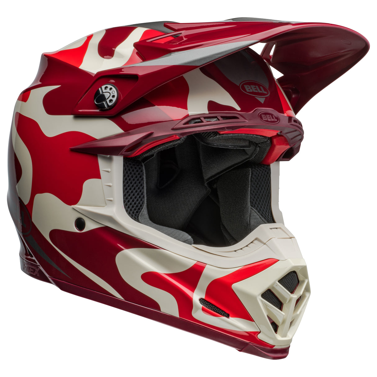 BELL MX 2024 MOTO-9S FLEX ADULT FERRANDIS MERCHANT RED SILVER HELMET