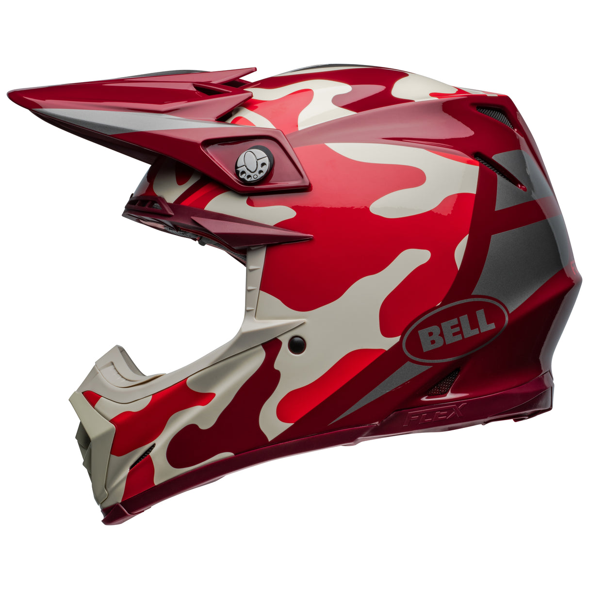 BELL MX 2024 MOTO-9S FLEX ADULT FERRANDIS MERCHANT RED SILVER HELMET