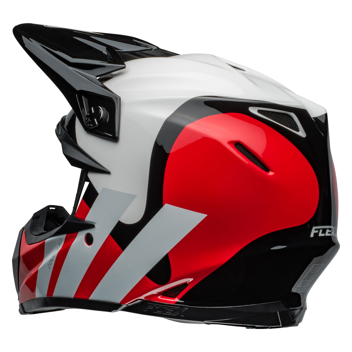 BELL MX 2024 MOTO-9S FLEX ADULT HELLO COUSTEAU STRIPES WHITE RED HELMET