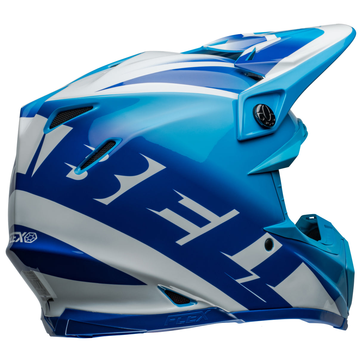 BELL MX 2024 MOTO-9S FLEX ADULT RAIL BLUE WHITE HELMET