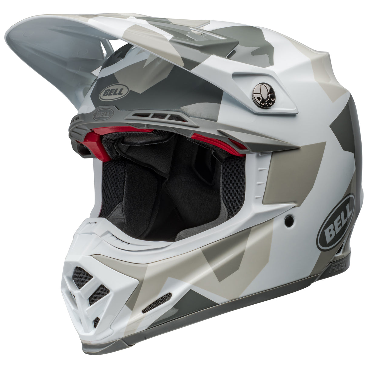 BELL MX 2024 MOTO-9S FLEX ADULT ROVER WHITE CAMO HELMET