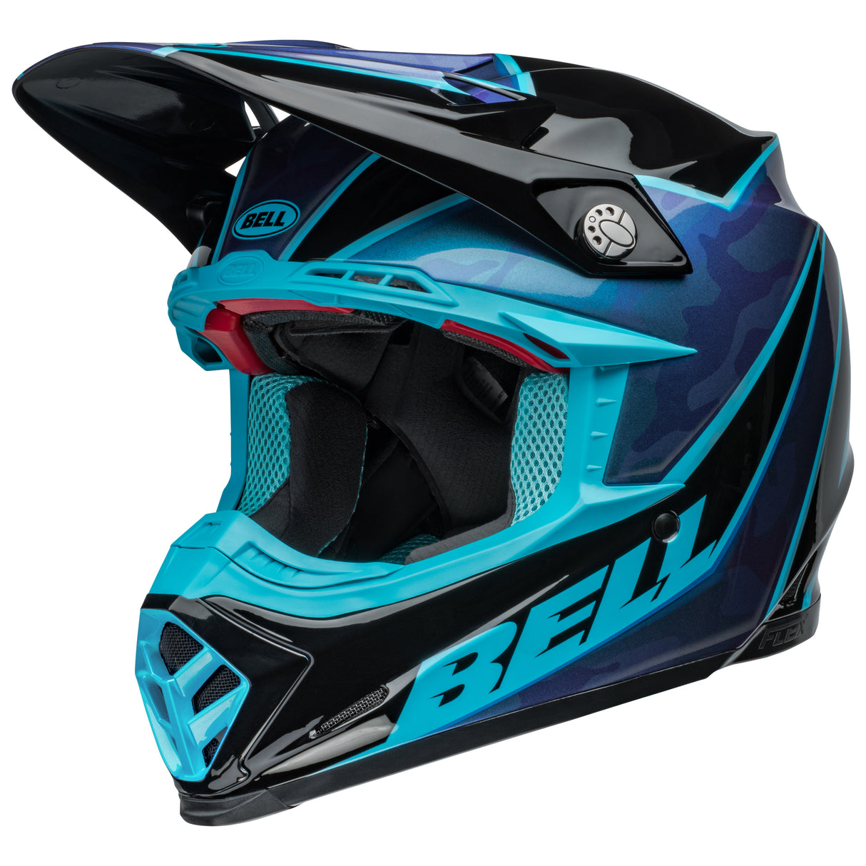 BELL MX 2024 MOTO-9S FLEX ADULT SPRINT BLACK BLUE HELMET