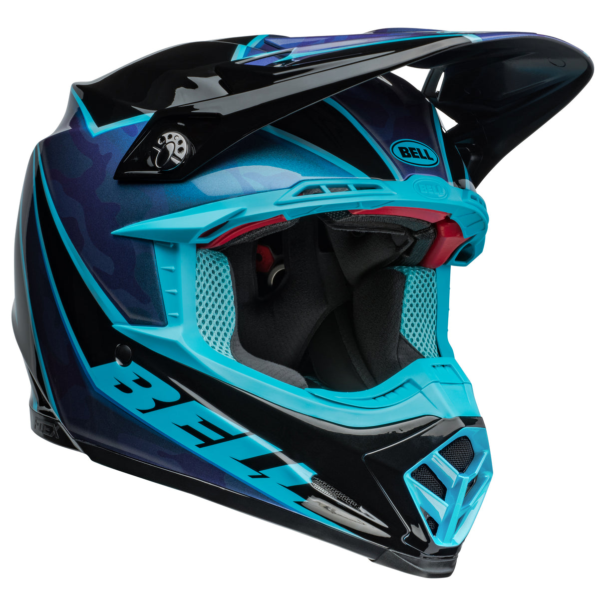 BELL MX 2024 MOTO-9S FLEX ADULT SPRINT BLACK BLUE HELMET
