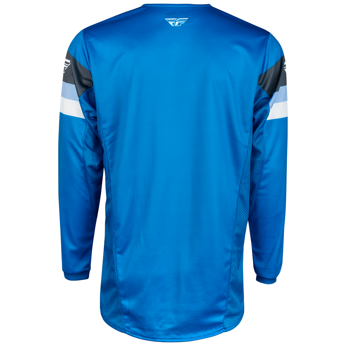 FLY RACING FLY 2024 YOUTH KINETIC PRIX BRIGHT BLUE CHARCOAL WHITE JERSEY