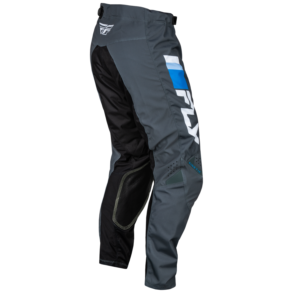 FLY RACING FLY 2024 YOUTH KINETIC BRIGHT BLUE CHARCOAL WHITE PANTS