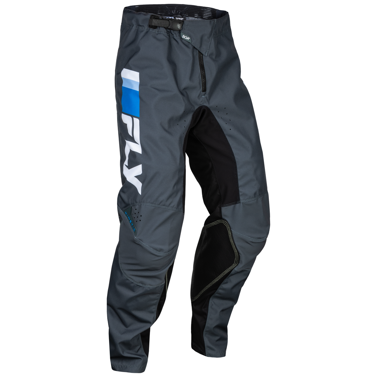 FLY RACING FLY 2024 YOUTH KINETIC BRIGHT BLUE CHARCOAL WHITE PANTS