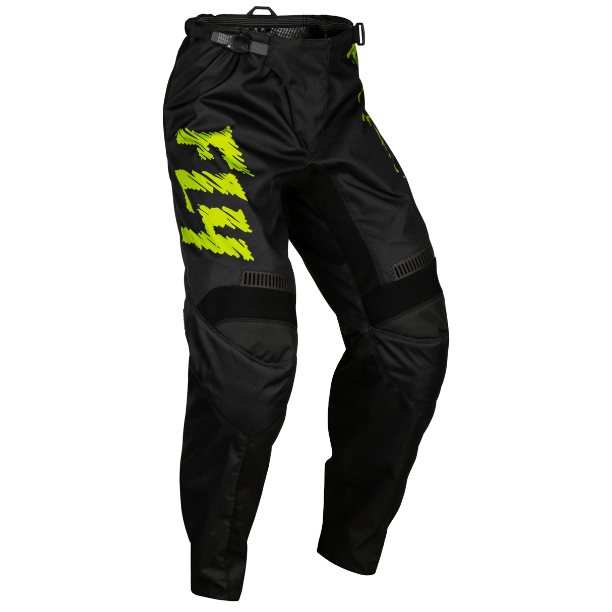 FLY RACING FLY 2024 YOUTH F-16 BLACK NEON GREEN LIGHT GREY PANTS