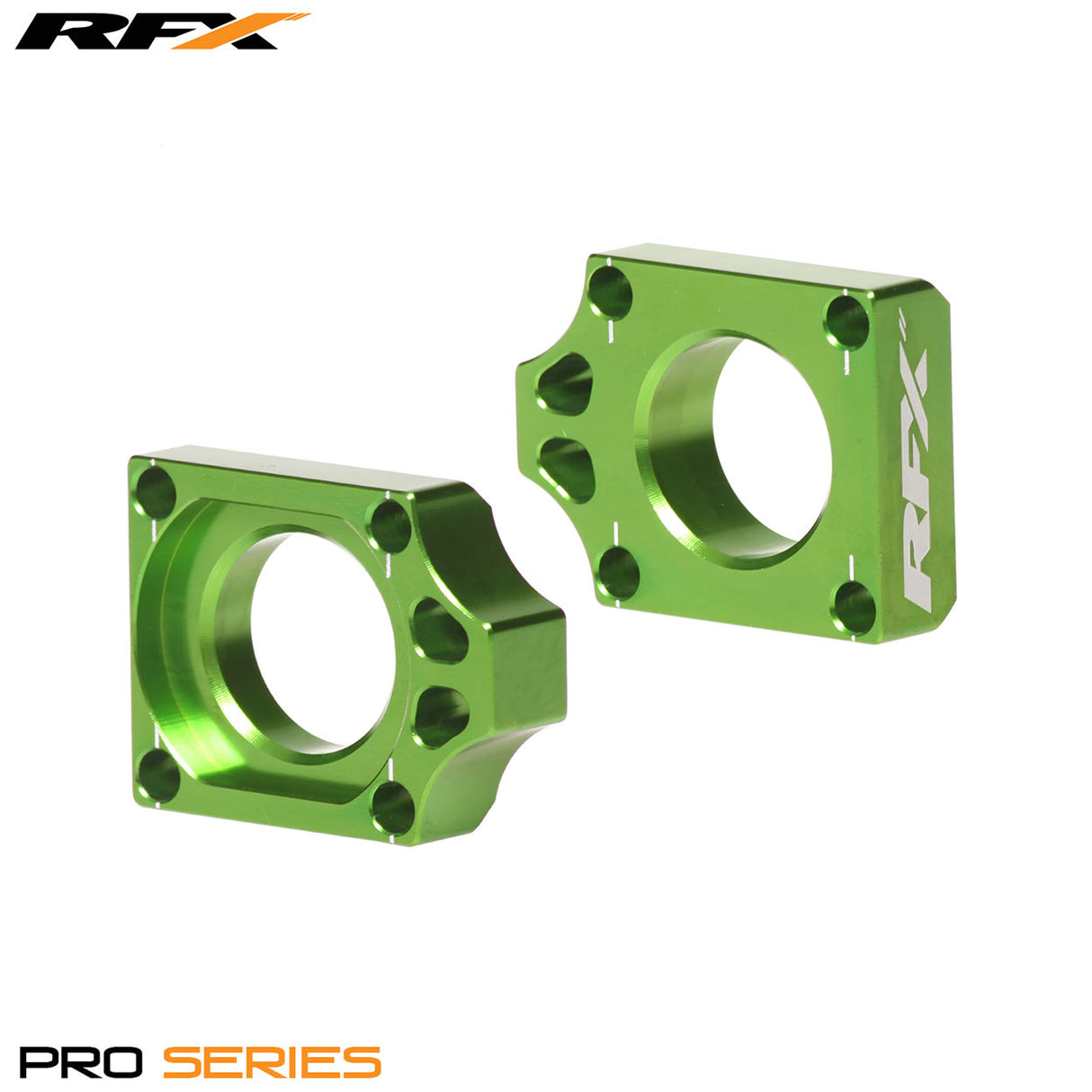 RFX Pro Rear Axle Adjuster Blocks Kawasaki KXF250 04-16 KXF450 05-15 KLX450 08-14 KX125/250 03-08