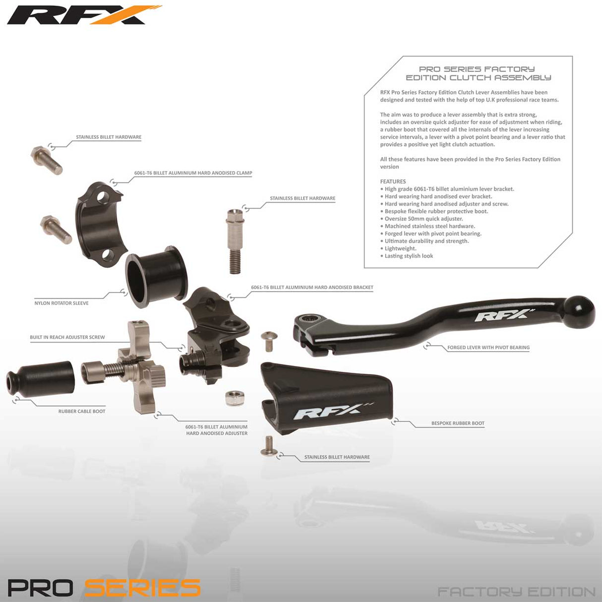 RFX Pro Clutch Assembly Replacement Rubber Boot With RFX Logo