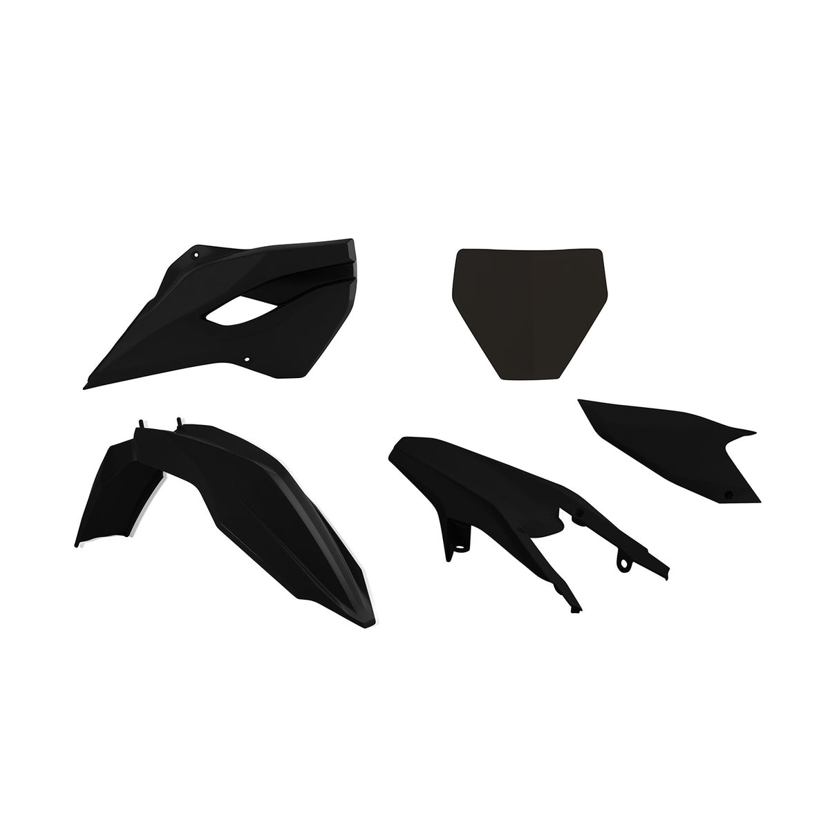 Rtech Plastic Kit (5pc) (Black) Husqvarna TC125 14-15 TC250 14-16 FC250-450 14-15
