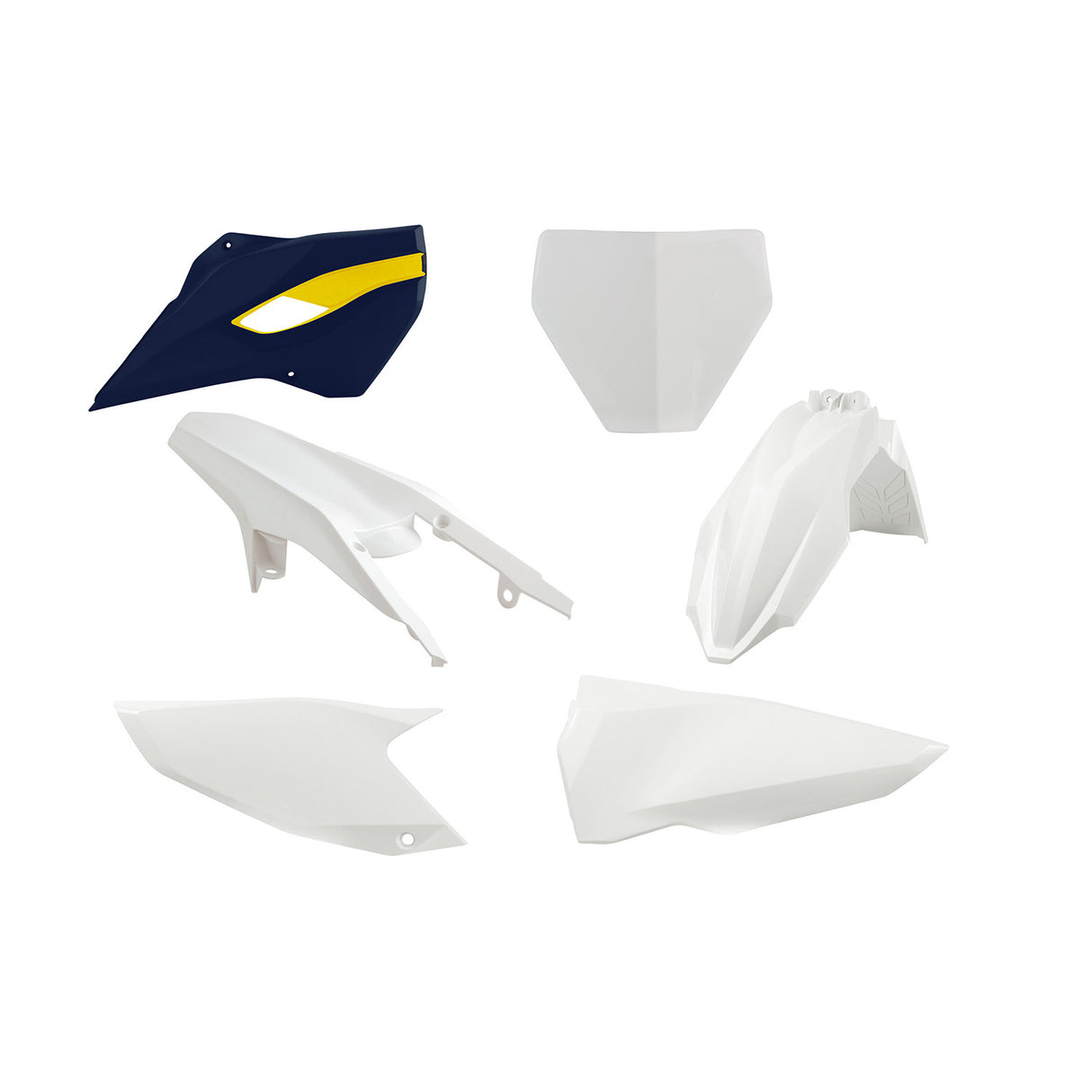 Rtech Plastic Kit (5pc) (White-Blue Husqvarna) Husqvarna TC250 16