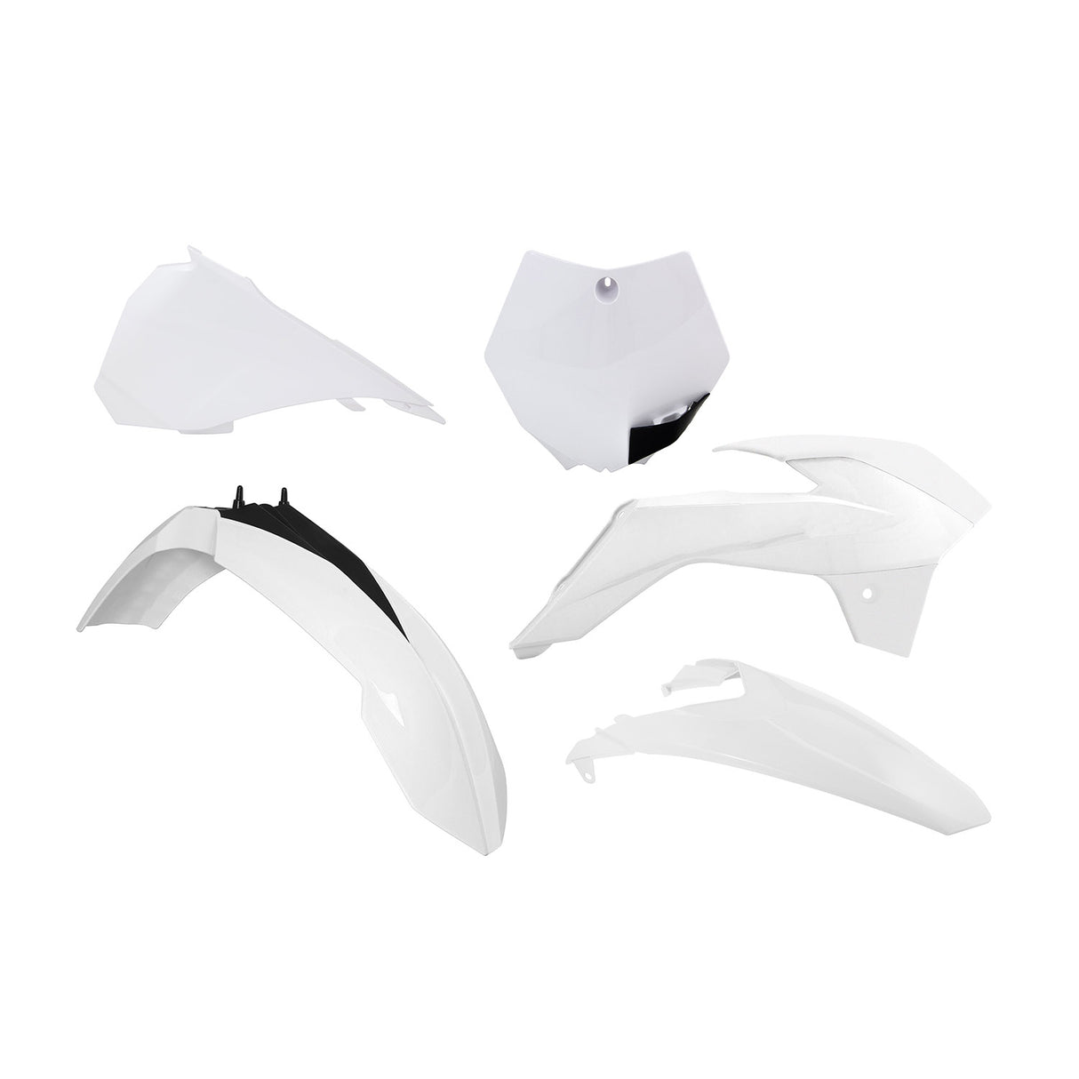 Rtech Plastic Kit (5pc) With Left Air Box Box Cover (White) KTM SX85 13-17