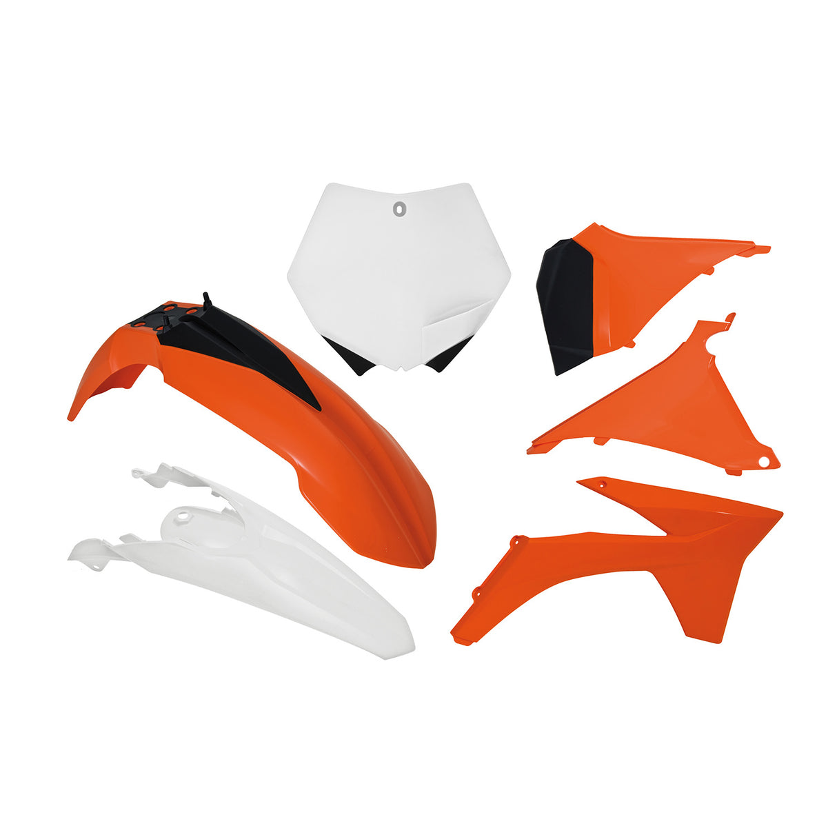 Rtech Plastic Kit (6pc) With Air Box Covers (K Orange-White) KTM SX125-150-250 11