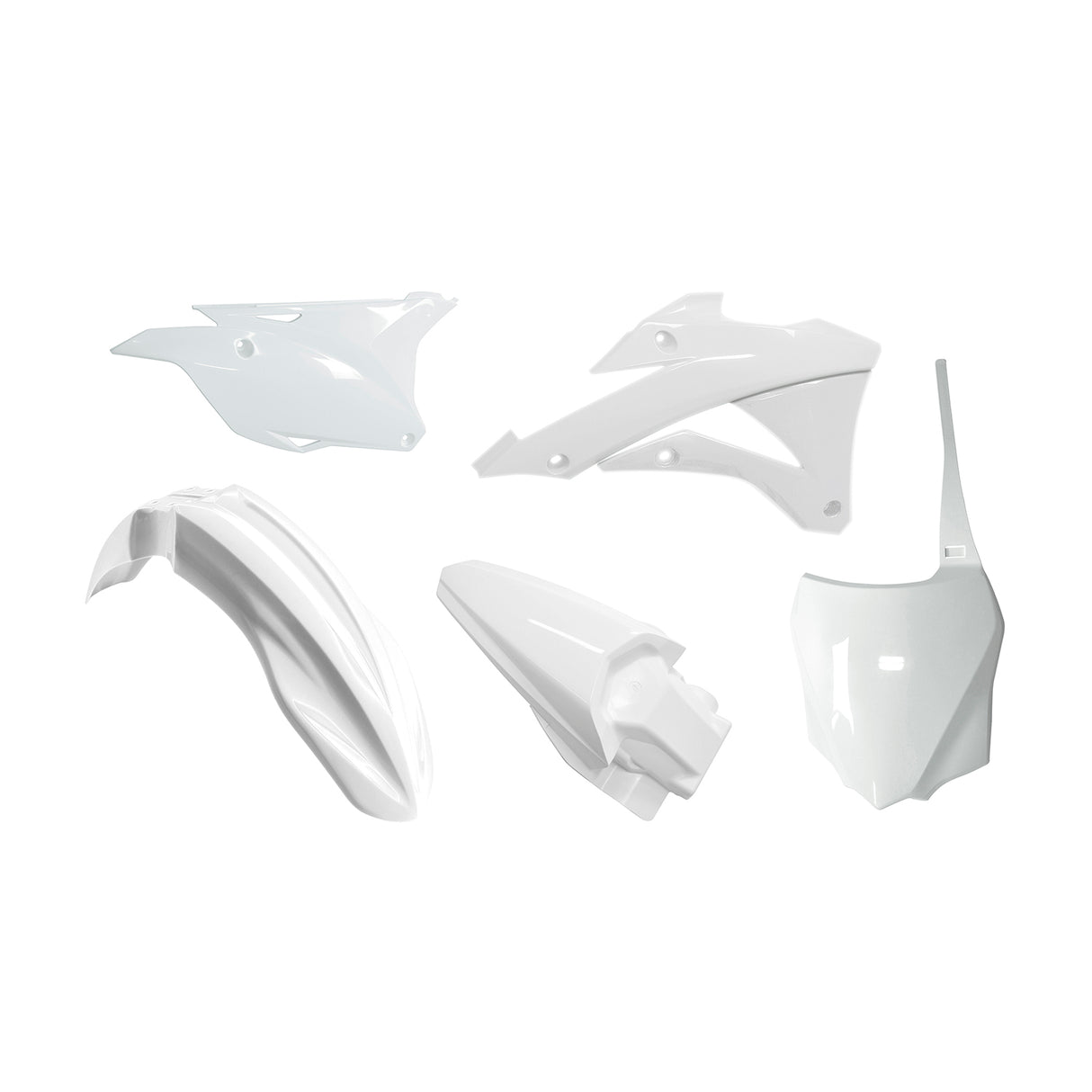 Rtech Plastic Kit (5pc) (White) Kawasaki KX85-100 14-21