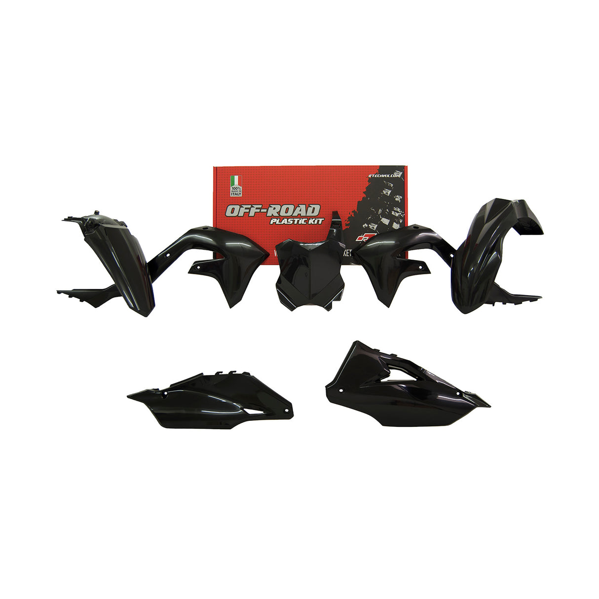 Rtech Plastic Kit (5pc) (Black) Kawasaki KX450 19-21 KX250 21
