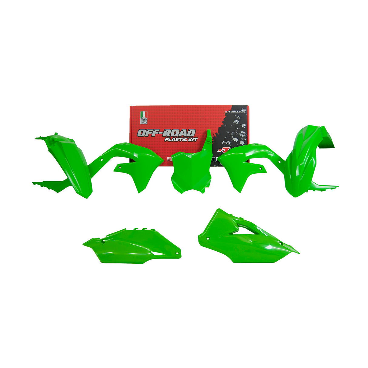Rtech Plastic Kit (5pc) (KX Green/OEM 20-21) Kawasaki KX450 19-21 KX250 21