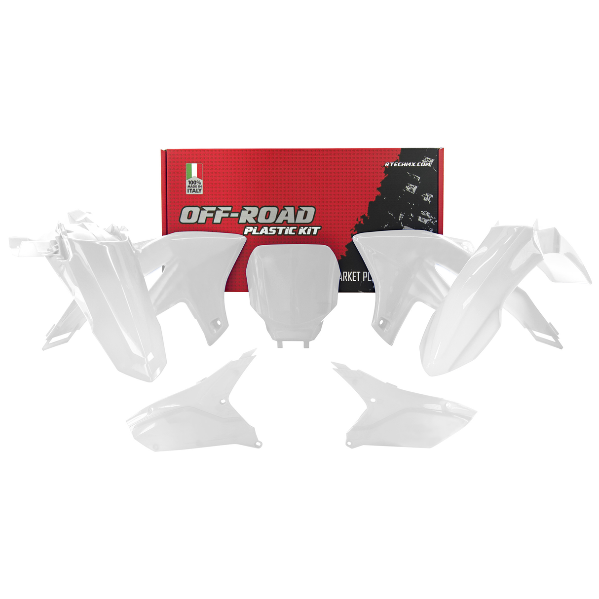 Rtech Plastic Kit (6pc) (White) Yamaha YZ450F 2023