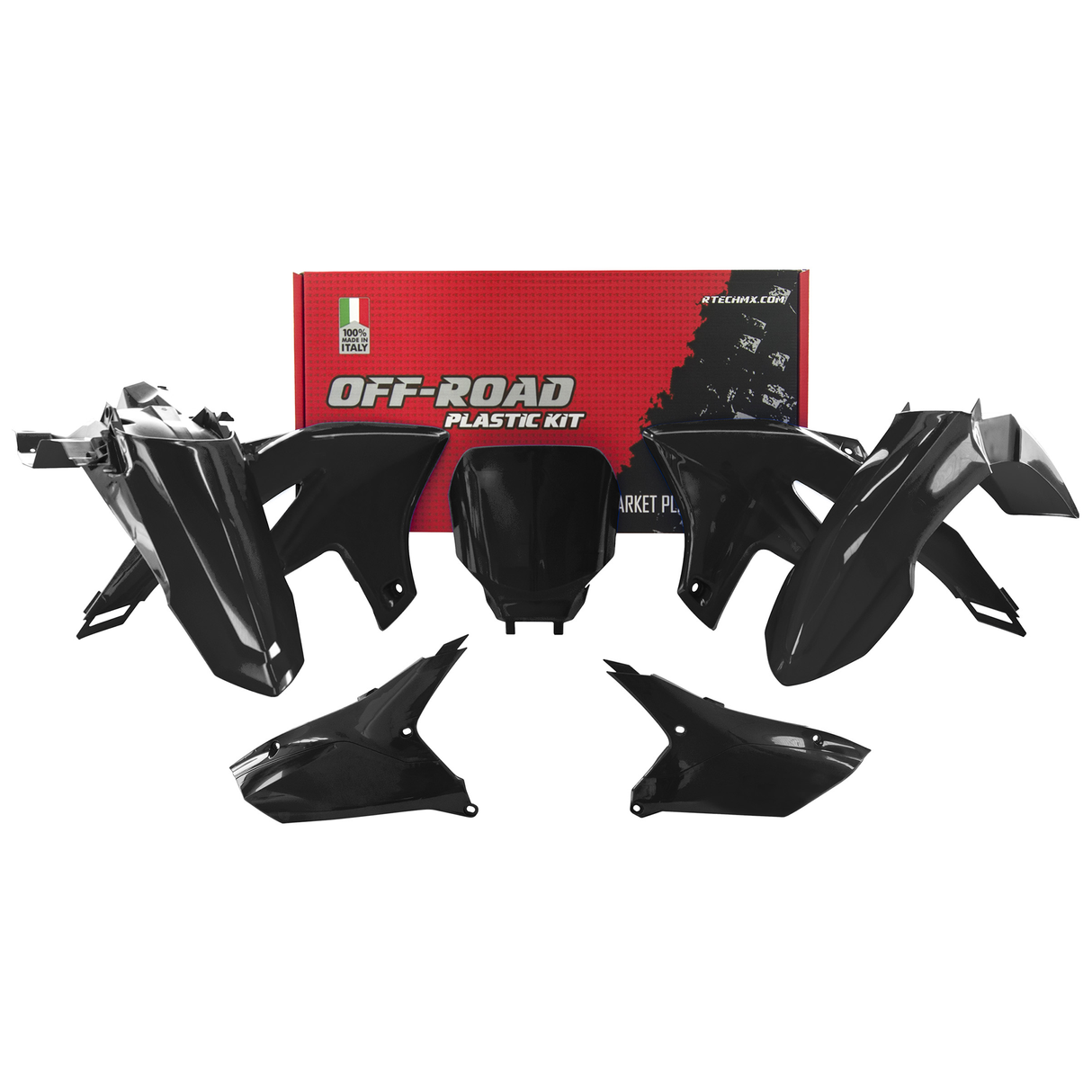 Rtech Plastic Kit (6pc) (Black) Yamaha YZ450F 2023
