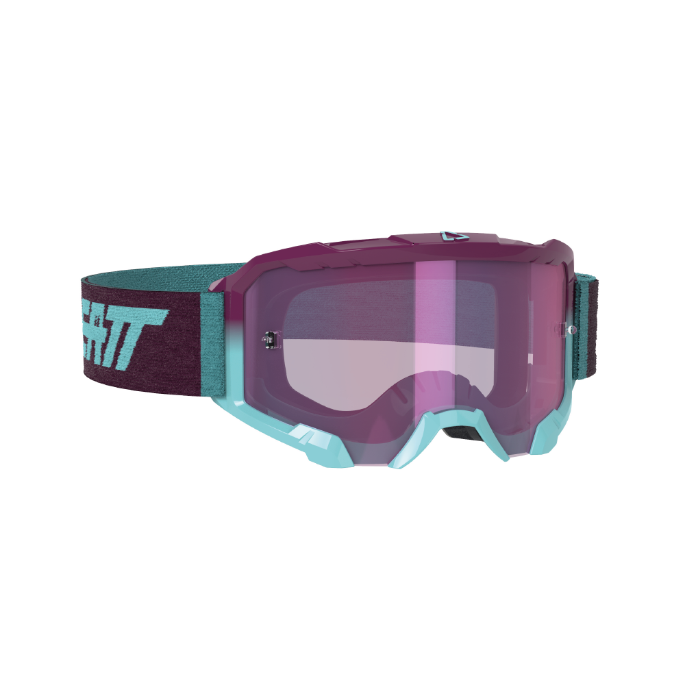 LEATT VELOCITY 4.5 IRIZ AQUA PURPLE LENS GOOGLES