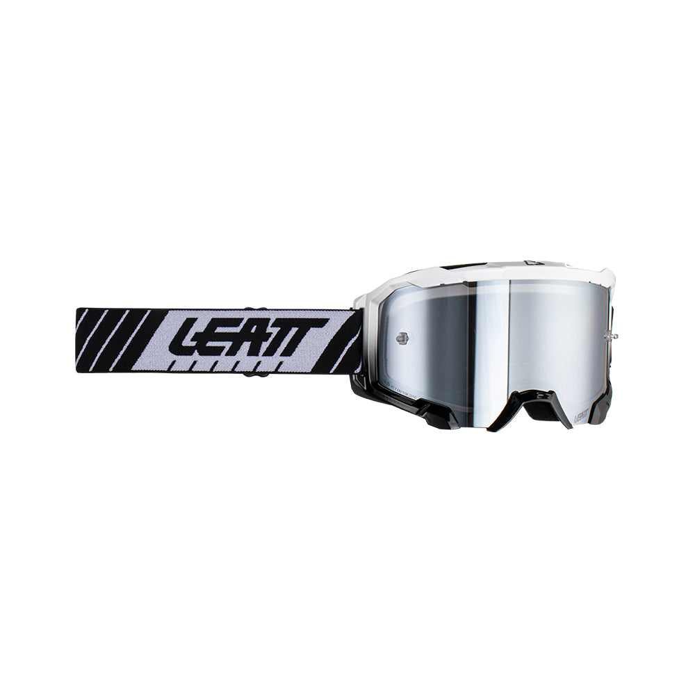 LEATT VELOCITY 4.5 IRIZ WHITE SILVER LENS GOOGLES